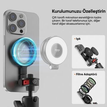 Ulanzi MT30 Telefon ve Kamera Uyumlu Manyetik Esnek Tripod - T176