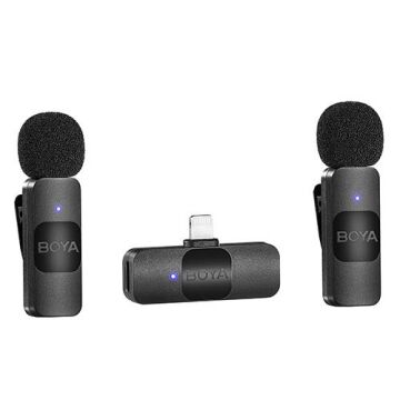 Boya BY-V2 Ultra Kompakt Iphone İkili Kablosuz Mikrofon (Lightning)