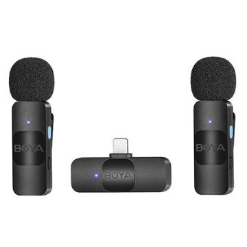 Boya BY-V2 Ultra Kompakt Iphone İkili Kablosuz Mikrofon (Lightning)
