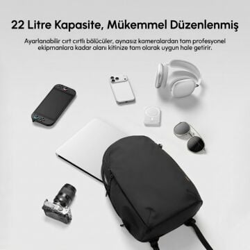 Ulanzi YY038 Urban Travel V2 22L Fotoğraf Makinesi Sırt Çantası Siyah - B222
