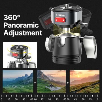 Ulanzi EH13 360° Ball Head Alüminyum Tripod Kafası