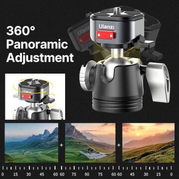 Ulanzi EH13 360° Ball Head Alüminyum Tripod Kafası