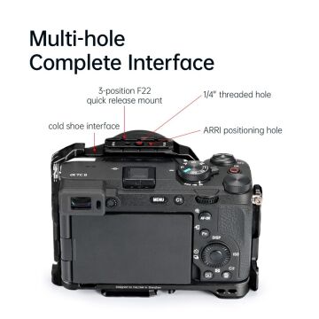 FALCAM F22 F38 F50 Quick Release Camera Cage A7C II Uyumlu Kamera Kafesi Siyah - C00B3A01B