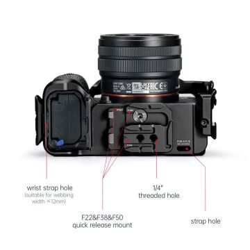 FALCAM F22 F38 F50 Quick Release Camera Cage A7C II Uyumlu Kamera Kafesi Siyah - C00B3A01B