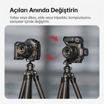 FALCAM F22 F38 F50 Quick Release Kamera L Bracket R5 II R5 R5C R6 R6 II R6 III Uyumlu Siyah - C00B5404B