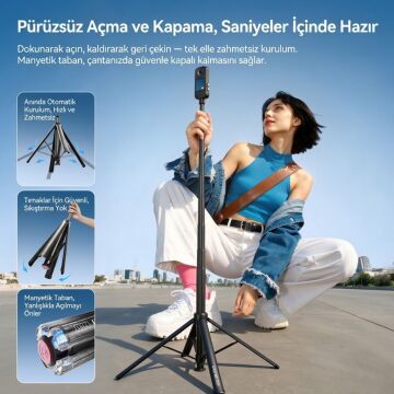 Ulanzi TT91 Otomatik Açılır 1/4 inç Bağlantılı Uzatma Çubuğu - T192