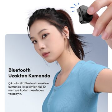 Ulanzi JJ03S Manyetik Telefon Tripodu 360° Selfie Çubuğu Bluetooth Kumandalı Siyah - T090A