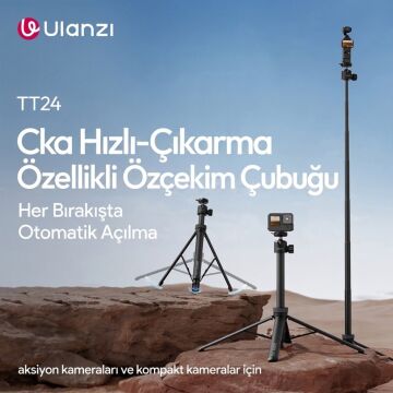 Ulanzi TT24 CKA 146cm Selfie Stick Tripod Kamera ve Telefon Uyumlu - S044A