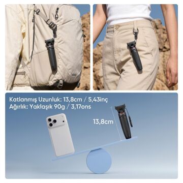 Ulanzi MT99 Manyetik Mini Tripod Selfie Çubuğu Action 6 ve Nano Uyumlu - S079