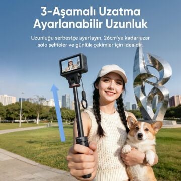 Ulanzi MT99 Manyetik Mini Tripod Selfie Çubuğu Action 6 ve Nano Uyumlu - S079
