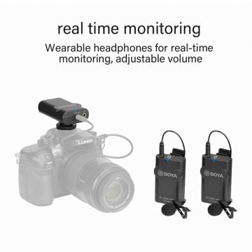 Boya BY-WM4 Pro K2 Vlogger Wireless (Kablosuz) İkili Yaka Mikrofonu