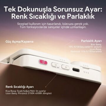 Ulanzi GL01 GlowUp Manyetik Telefon LED Dolgu Işığı Siyah - L288