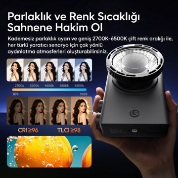 Ulanzi C01 100W COB Bi-Color LED Video Işığı Mini Bowens Condenser Lens - L252