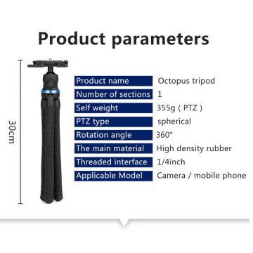 Ulanzi TT20S Ball Head Tripod Başlıklı Flexible Esnek Tripod