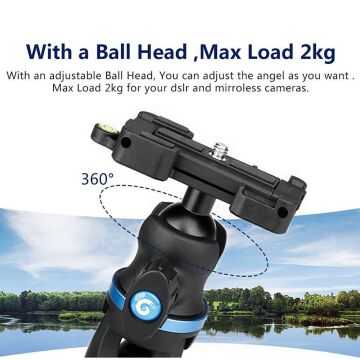 Ulanzi TT20S Ball Head Tripod Başlıklı Flexible Esnek Tripod