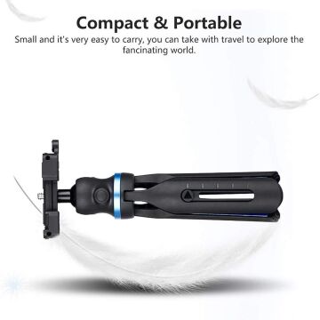 Ulanzi TT20 Uzayabilen Ball Head Başlıklı Profesyonel Vlog Tripodu