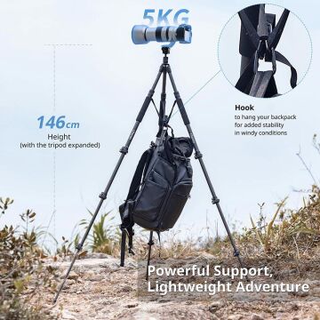 Ulanzi TT35 Carbon Fiber Yürüyüş Çubuğu Tripod Seti