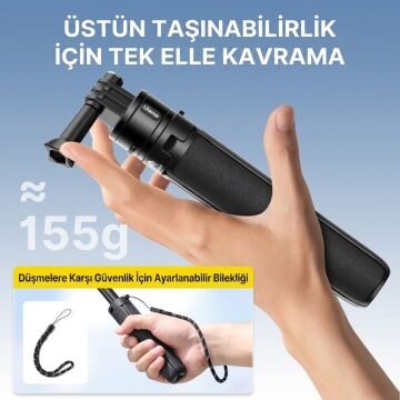 Ulanzi MT-74 Go-Quick II 52 cm Manyetik Aksiyon Kamera Tripodu Uzatma Çubuğu - T045GBB1