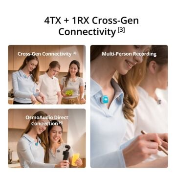 DJI Mic Mini 2S İkili Kablosuz Yaka Mikrofon Seti (2 TX + 1 RX + Şarj Kutusu)
