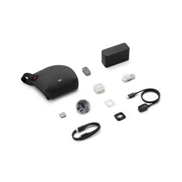 DJI Mic Mini 2S Kablosuz Yaka Mikrofon Seti (1 TX + 1 Mobile RX + Şarj Kutusu)