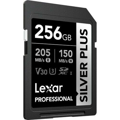 Lexar Professional 256GB 205 MB/s Silver Plus SD Hafıza Kartı