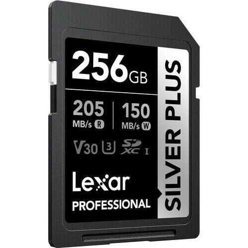 Lexar Professional 256GB 205 MB/s Silver Plus SD Hafıza Kartı