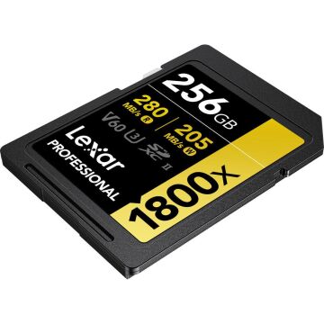 Lexar Professional 256GB 1800X 280 MB/s 4K V60 SDXC Hafıza Kartı