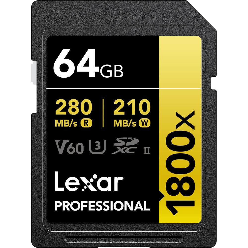 Lexar Professional 64GB 280mb/s SDXC Hafıza Kartı