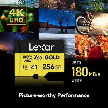 Lexar Professional 256GB 280 MB/s Gold Micro SD Hafıza Kartı