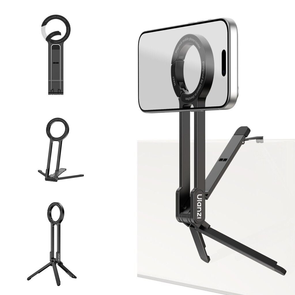 Ulanzi MA57 4 in 1 Manyetik Carabinerli Mini Telefon Tutucu Tripod Stand Siyah - S007
