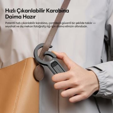 Ulanzi MA57 4 in 1 Manyetik Carabinerli Mini Telefon Tutucu Tripod Stand Siyah - S007