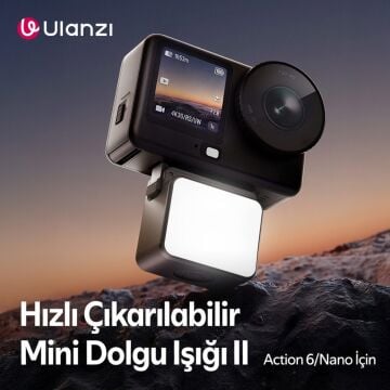Ulanzi LM24 Osmo Action Serisi ve Nano Uyumlu Manyetik Quick Release Mini LED Dolgu Işığı - L298
