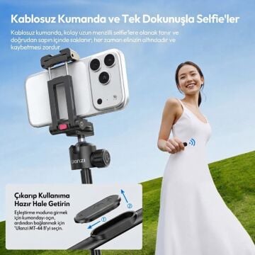 Ulanzi MT-44B 150cm 2 in 1 Otomatik Açılan 4 Ayaklı Selfie Monopod Tripod Siyah - S056