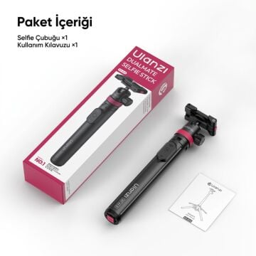 Ulanzi MT-44B 150cm 2 in 1 Otomatik Açılan 4 Ayaklı Selfie Monopod Tripod Siyah - S056