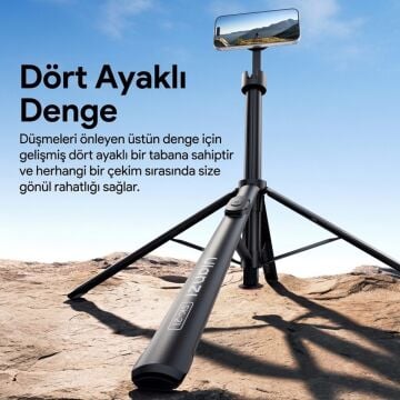 Ulanzi SK-21 180cm Manyetik Auto-Open Selfie Monopod Tripod Siyah - M103