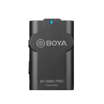 Boya BY-WM4 PRO-K4 Telefon Üzerine Takılan Küçük Alıcılı İkili (2 mikrofonlu) Kablosuz Yaka Mikrofonu