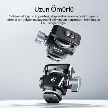 Ulanzi CO82 Adjustable Damping Ball Head Cold Shoe LED Işık ve Monitör Adaptörü - C086