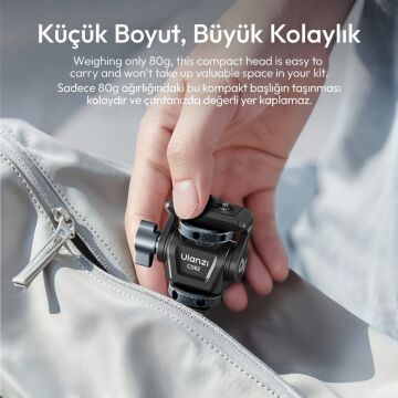 Ulanzi CO82 Adjustable Damping Ball Head Cold Shoe LED Işık ve Monitör Adaptörü - C086