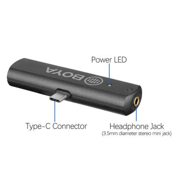 Boya BY-WM4 PRO-K5 Telefon Üzerine Takılan Küçük Alıcılı Kablosuz Yaka Mikrofonu