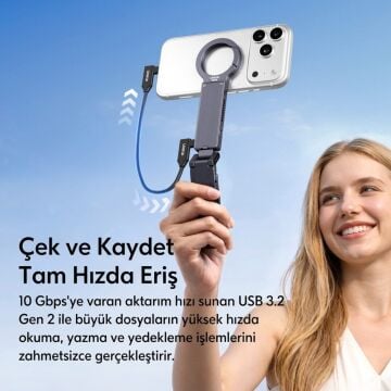 Ulanzi MA58 SSD Enclosure 10Gbps Manyetik Telefon Standı Tripod - S046