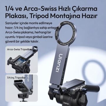 Ulanzi MA58 SSD Enclosure 10Gbps Manyetik Telefon Standı Tripod - S046