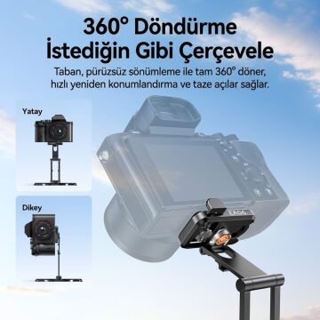 Ulanzi CO81 Çok Açılı Profesyonel Kamera Standı ve Masaüstü Tripod - C104