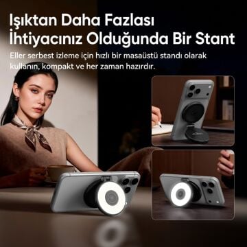 Ulanzi LM21 Manyetik LED Dolgu Işığı Mini Telefon Video Işığı Siyah - L236