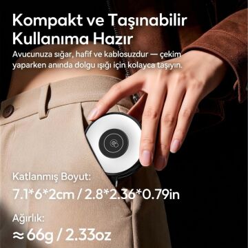 Ulanzi LM21 Manyetik LED Dolgu Işığı Mini Telefon Video Işığı Beyaz - L237