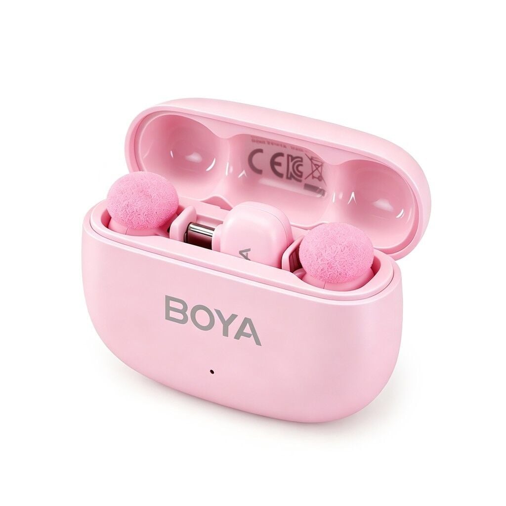 BOYA Mini 2 AI Kablosuz Yaka Mikrofonu Type-C Pembe - SKU02P