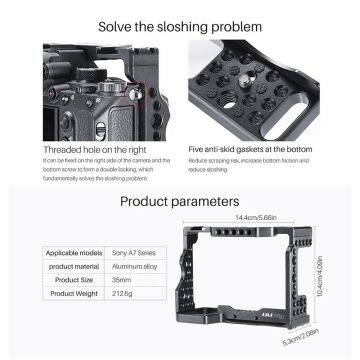 UURig C-A73 Sony A7 III Serisi Vlog Cage Çerçeve