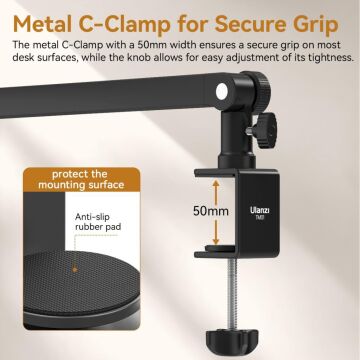 Ulanzi TM01 Boom Arm Mikrofon Masa Standı T046GBA1