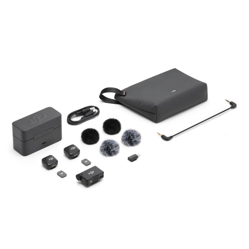 DJI Mic Mini 2 Kişilik Kablosuz Yaka Mikrofonu (2TX+1RX+CC)