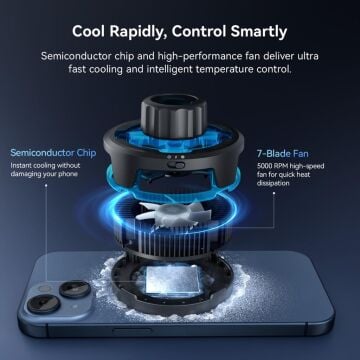 Ulanzi SK-10 MagSafe Kablosuz Şarj ve Soğutucu Fanlı Stand M020