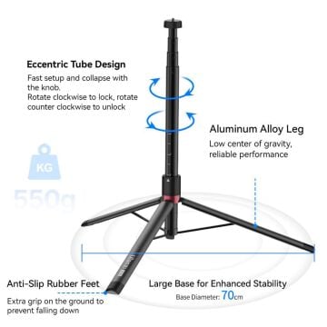 Ulanzi AT-01 155cm Portatif Tripod T052